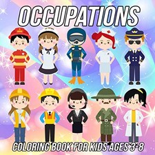 Occupations Coloring Book for Kids ..., Zentangle Desig