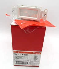 NEW Legrand ON-Q Cable Access Strap Plug WP1014-WH White Wall Plate Box of 5