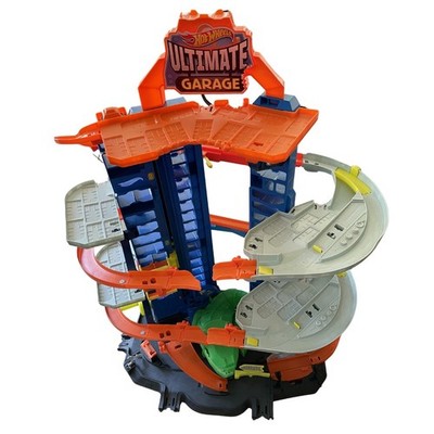 Hot Wheels Ultimate Garage T-Rex Playset Multi-Level Track Elevator Dino Tower