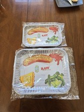 Authentic RAW Black Large/small Metal Rolling Trays