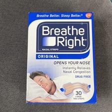 Breathe Right Original Nasal Strips Lg, 30ct Drug Free Congestion Relief
