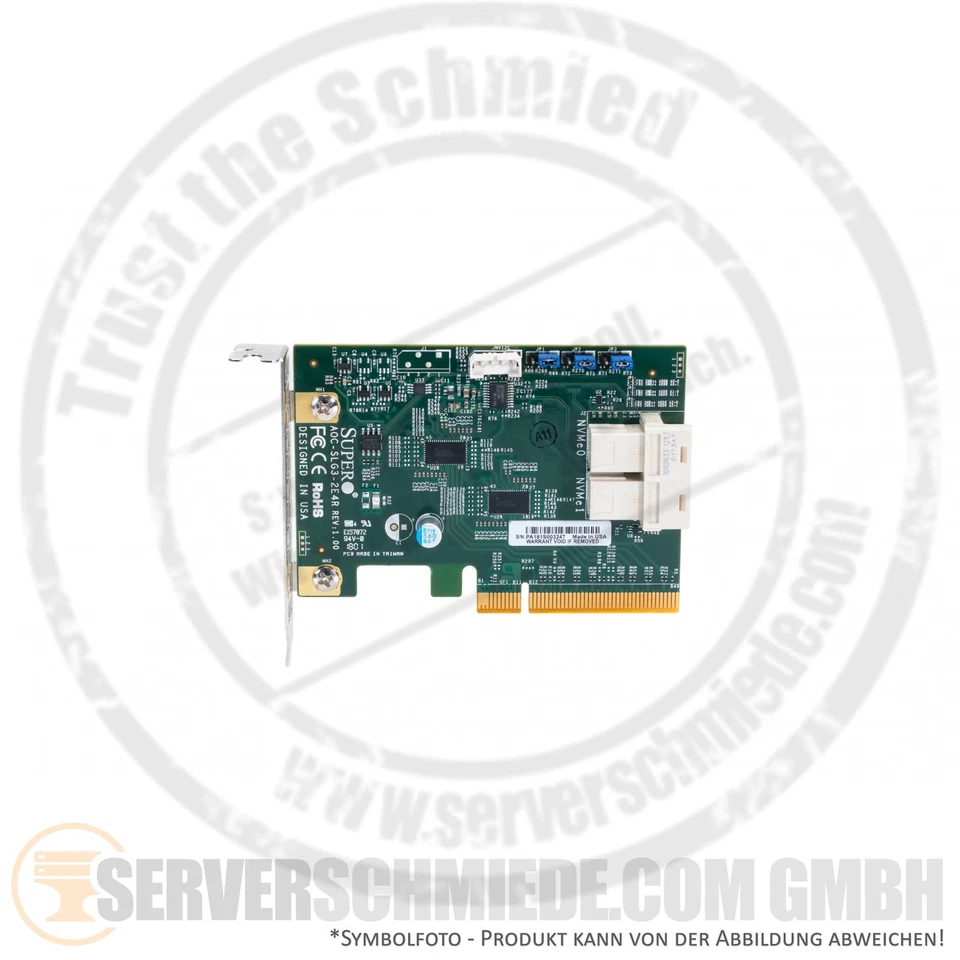 Supermicro Add-on Card Dual-Port NVMe Internal Host Bus Adapter 2x SFF-8643 AOC- - Bild 2 von 4