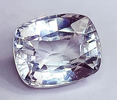 Natürlicher Weißer Saphir 8 Bis 10 Ct Kissenform Lose Edelstein Zertifiziert R41 - Bild 1 von 4