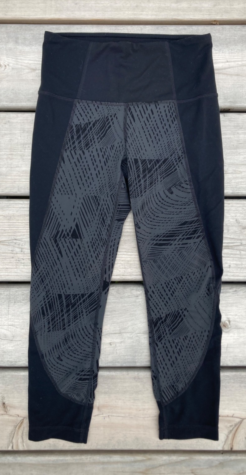 Athleta Sculptex Capri Leggings for Women in Black Gray Size XXS