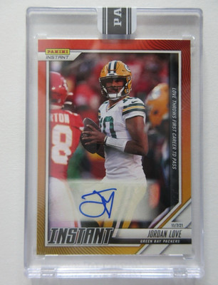 Panini Instant 2021 Jordan Love Auto Green Bay Packers #95 PSA 2/10