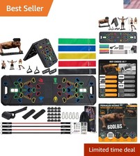 25-in-1 Portable Push Up Board Gym Kit with Resistance Bands  Accessories