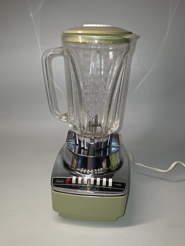 Vintage 1960's MCM Mid Century Modern Sears 8 Speed 40oz Blender With Real Glass