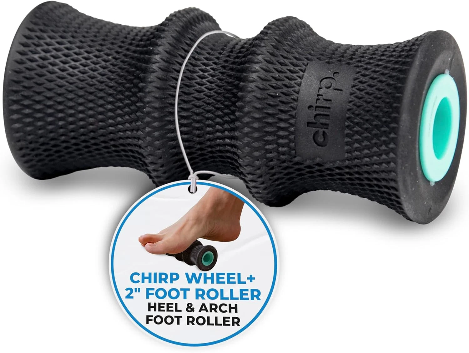 Chirp Wheel Foam Roller - Targeted Back for Neck & Black
