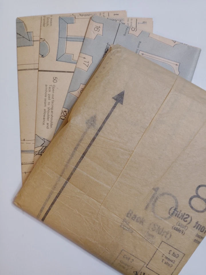 Blazer Jacket Skirt NO BLOUSE 16 Vogue 2405 Sewing Pattern VTG Christian Dior - Image 4 of 4