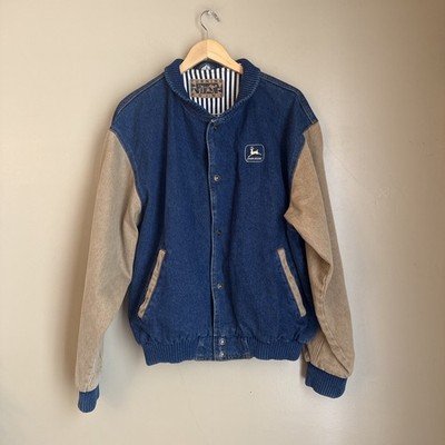 VTG TURNING POINT DENIM JACKET 90s EMBROIDERED John Deere size M