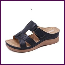 Sandali donna estivi zeppa premium ortopedici punta aperta vintage