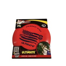 Wham-O Ultimate Frisbee Disc 175g Red American Flag Sport Disc New