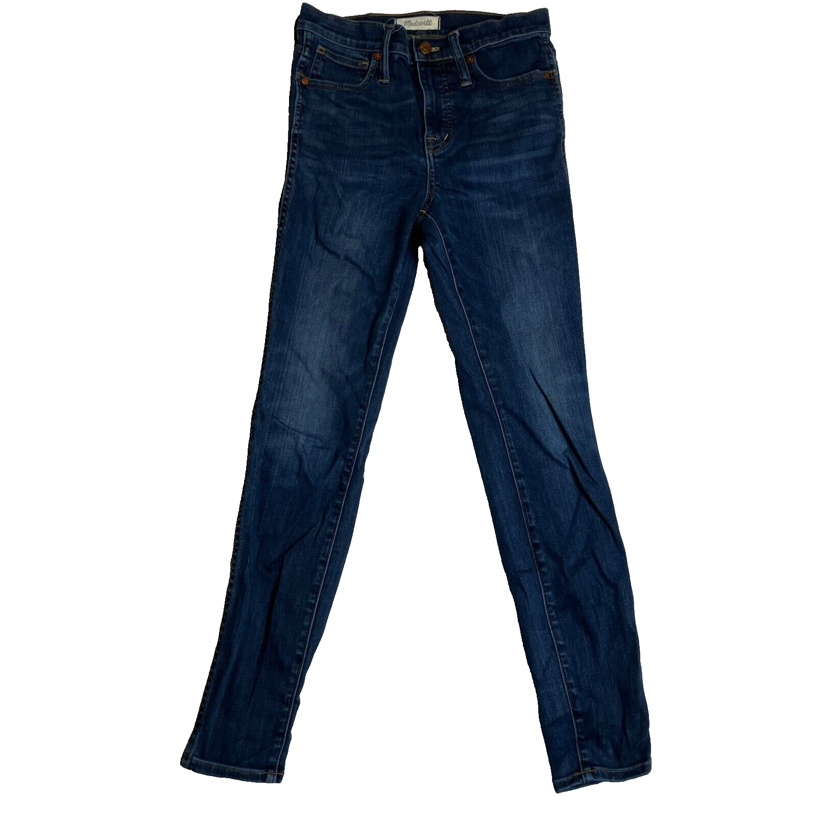 Madewell Womens High Rise Skinny Jeans Dark Blue Stretch Denim 26x27