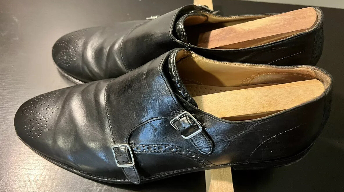Cole Haan Black Leather Double Monkstrap Grand.OS Size 11M  display picture 1
