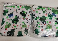 MG Baby Cloth Diapers 2 Packs White With Green Frogs