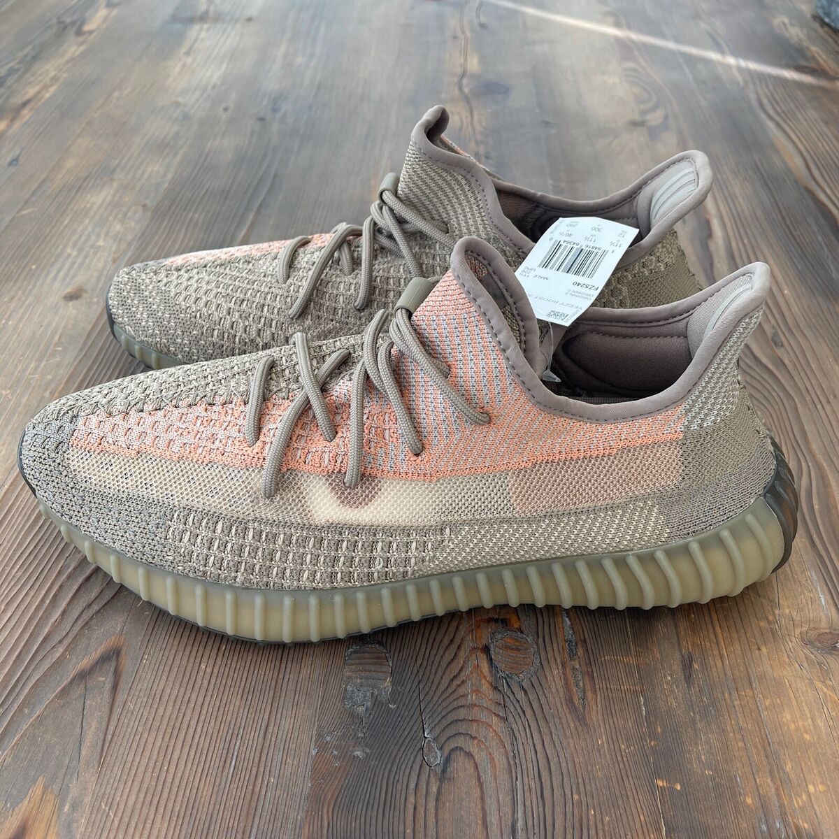 New adidas Yeezy Boost 350 V2 Sand Taupe Shoes Sneakers Size 12 - FZ5240