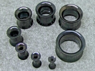 K-KED Acrylic Ear Flesh Tunnels Tapers Spirals Expanders Stretchers O Ring Plug Kit Black 5mm - Foto 7