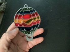 Small Rainbow Colors Hot Air Balloon Sun Catcher