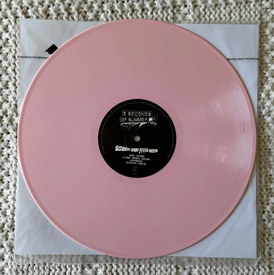 5 Seconds of Summer  - Sounds Good Feels Good Limited RARE Pink Vinyl - Image 3 of 3