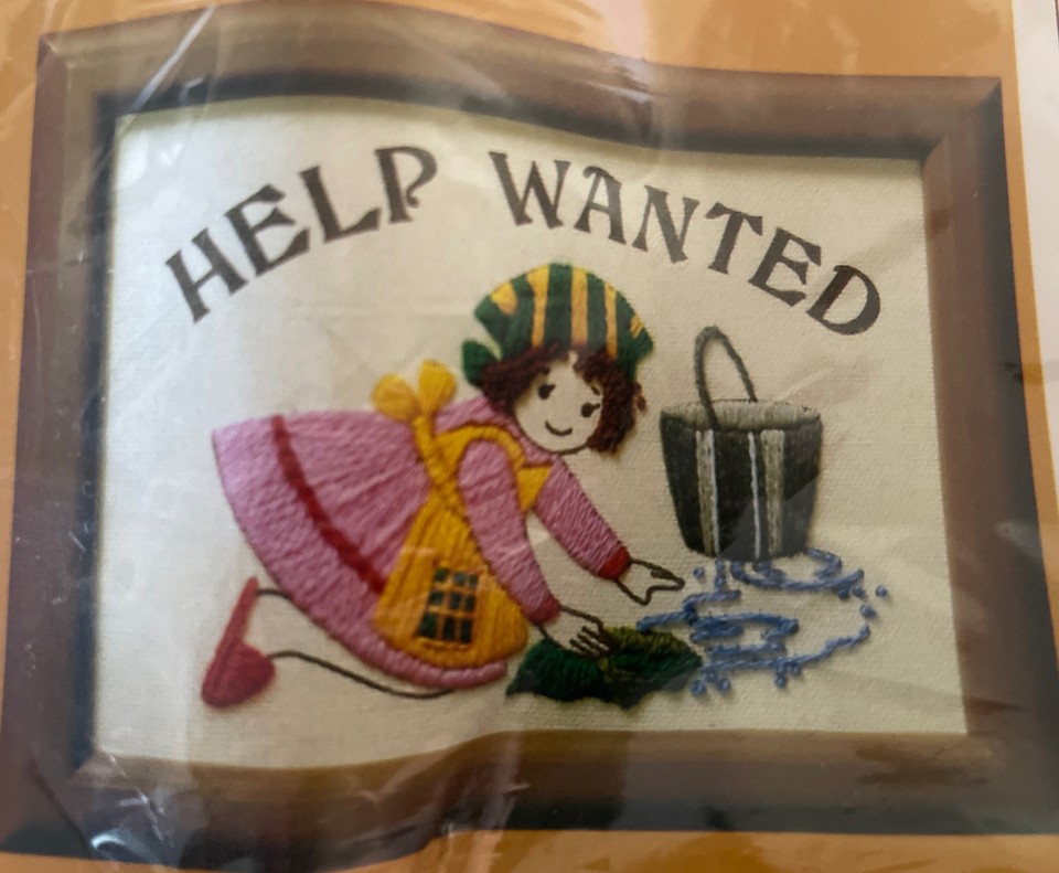 DAILY THOUGHTS VTG #4005 Crewel Embroidery Kit by The Creative Circle