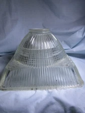 VTG-Glass Ribbed Outdoor Street Light Shade/Globe-Large-Heavy-Industrial