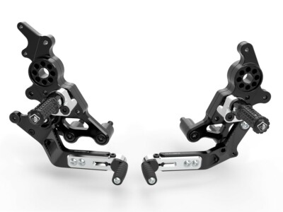 Ducabike Ducati Hypermotard 950 / SP Adjustable Rearsets - Black-Silver