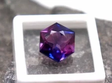 Natural Bi-Color Sapphire 9.25 Ct+ Hexagonal Cut Loose Gemstone