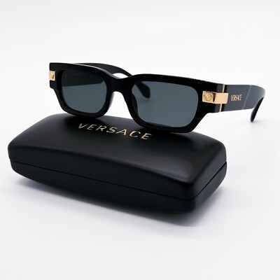 VERSACE サングラス ブラック ゴールド　VE4465 NEW VERSACE VE4465 GB1/87 SQUARE MOD 4465 BLACK VE4465 UNISEX