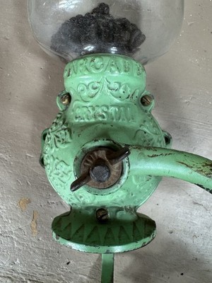 vintage an・an no.3 Antique Arcade Crystal No. 3 Wall Mount Coffee Grinder Original