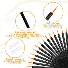 150 Pcs Disposable Eyeliner Brush Set Ultra-Fine Point Eye Liner Applicator C...