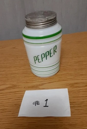 Vintage Hazel Atlas Range Top Pepper Shaker 1930's