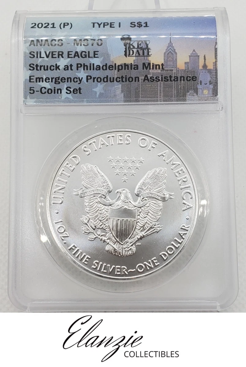 American Eagle MS 70 Graded Business ANACS Certified Silver