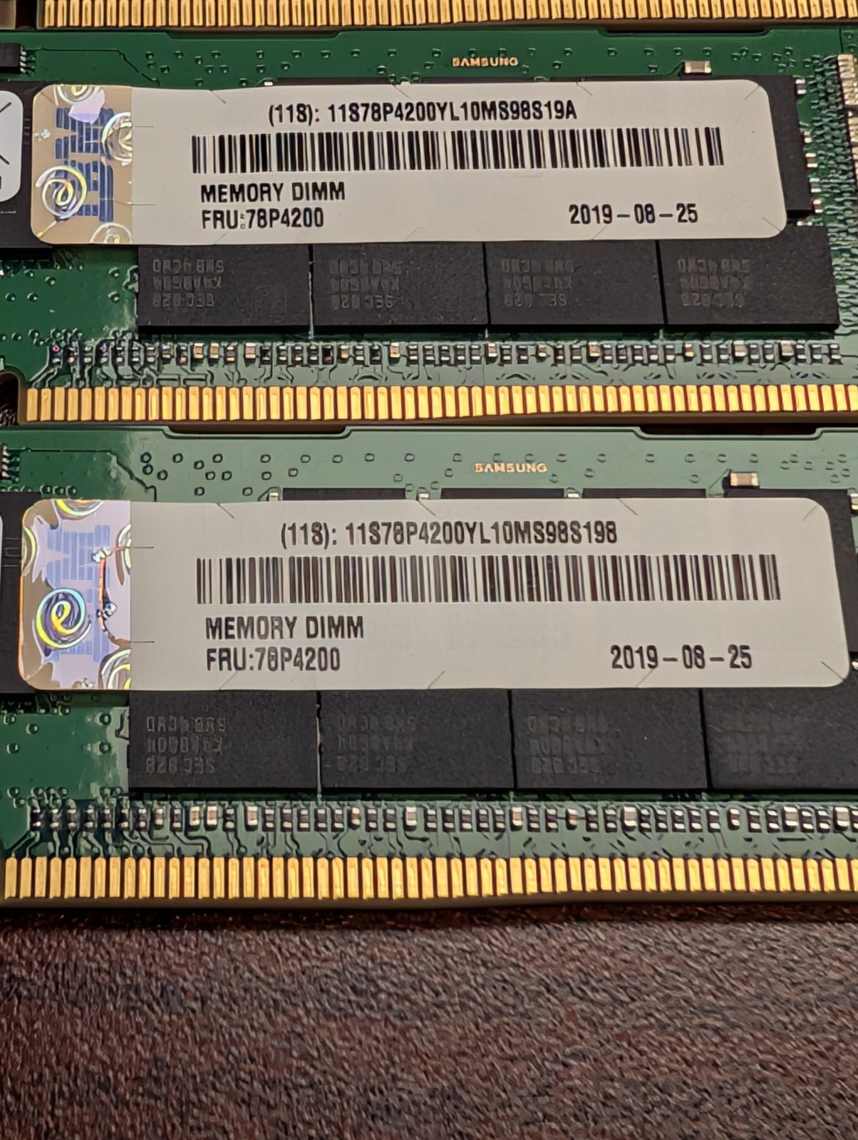 как выглядит Lot of 4 IBM 78P4200 128GB 2S4Rx4 DDR4-2666V PC4-21300 ECC Registered Memory фото