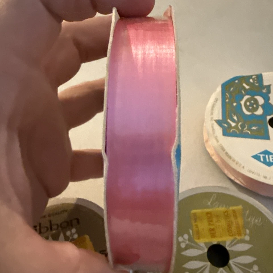 Lot Of 12 Vintage Ribbon Spools Lustre-tie Berwick 50s 60s And More - Image 4 of 4