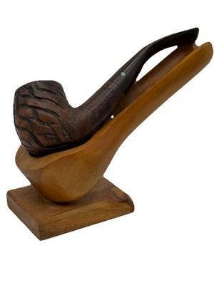 Dr Grabow Grand Duke Tobacco Pipe Imported Briar Carved Bent Stem White Spade US