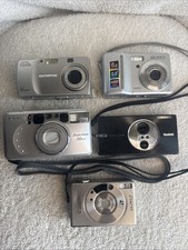 Lot of 8 Digital Cameras Canon Elph 2 Fuji Kodak Olympus Samsung Parts Repair
