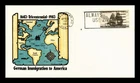 US COVER GERMAN IMMIGRATION TRICENTENNIAL FDC PANDA CACHET INSERT