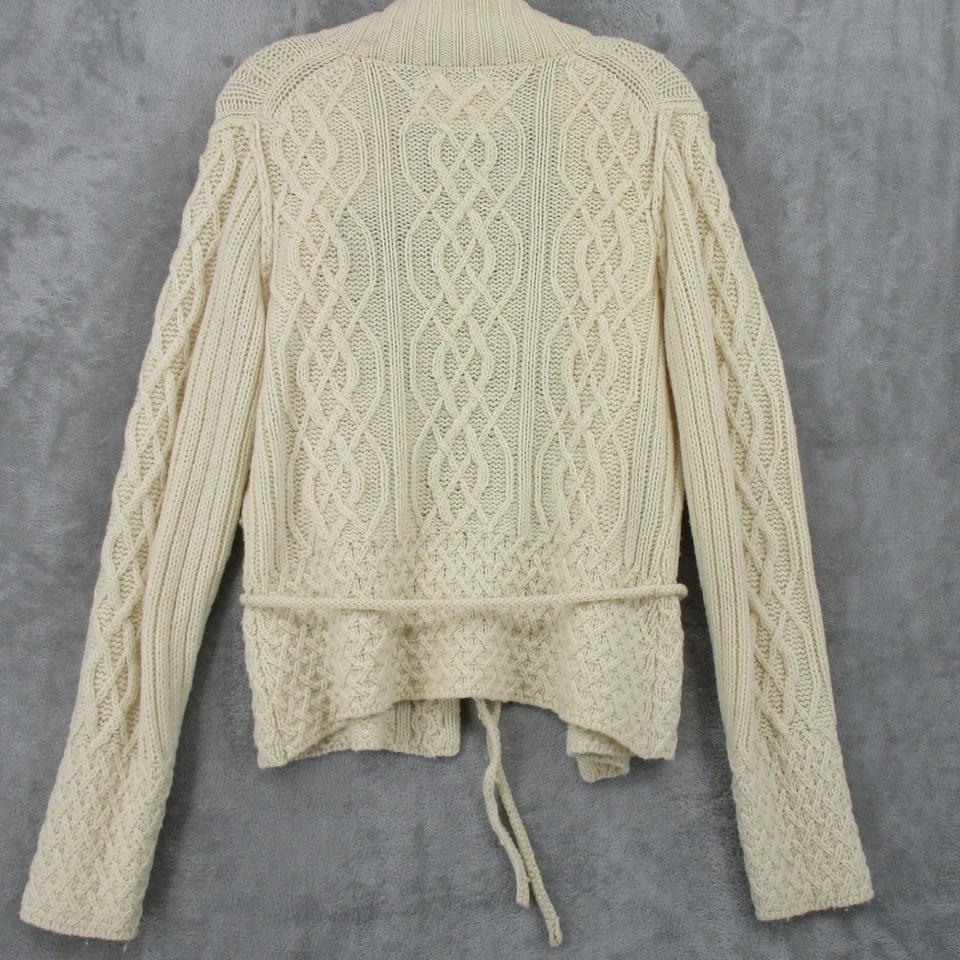 Suéter Vintage Banana Republic Mujer Grande Lana Cable Grueso Tejido Años 90 Y2K Corbata Foto 2 de 4