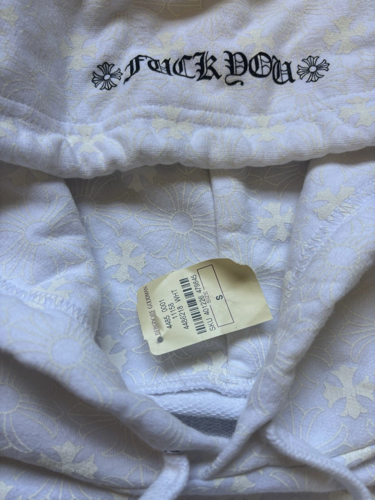 Felpa con cappuccio pullover Chrome Hearts Plus Cross Monogram taglia S