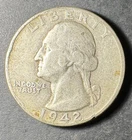 1942-D Silver Washington Quarter (Circulated) - (#3031) Very Fine Condition