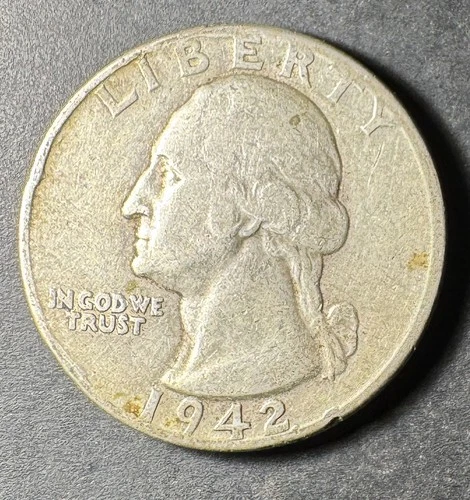 1942-D Silver Washington Quarter (Circulated) - (#3031) Very Fine Condition