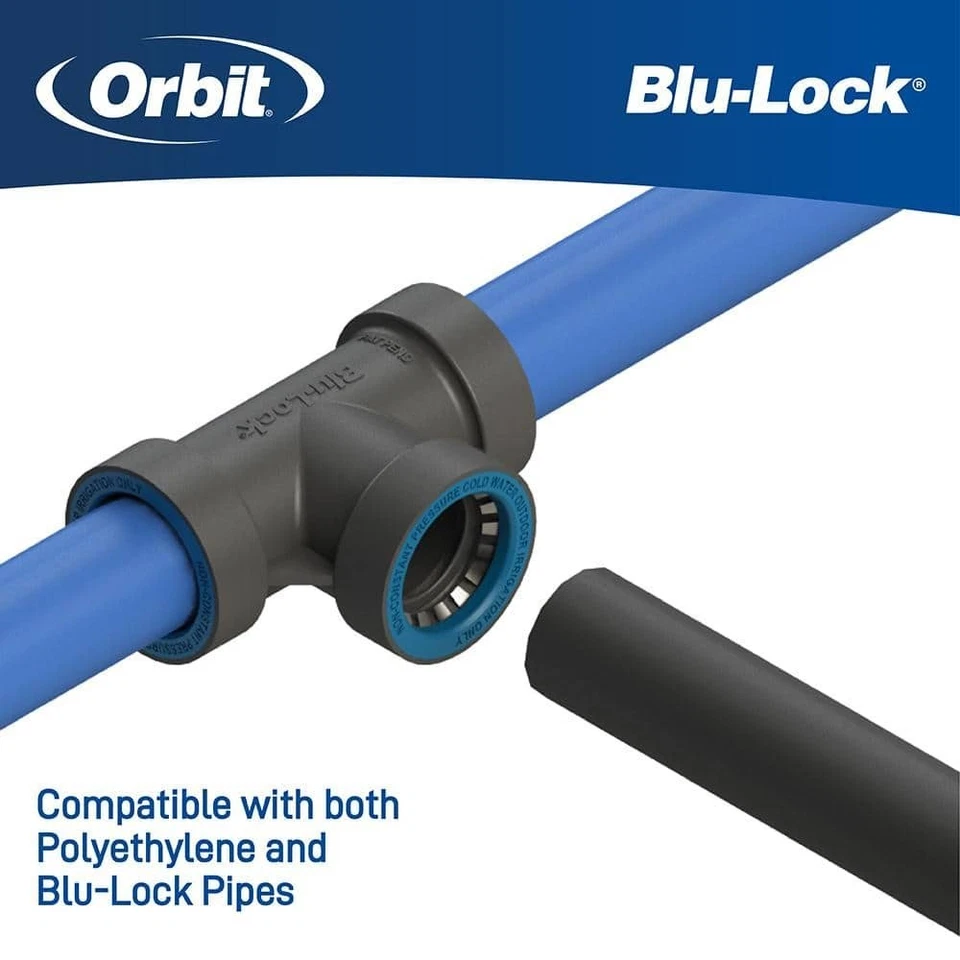 Orbit Outdoor Blu-Lock 1/2" x 3/4" Adapter Pick MPT/Swing FPT/Swing MPT 1-10 Pcs - Image 4 of 4