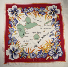 VTG Jacques Rollet 30" Scarf Guadeloupe French Antilles Caribbean Islands Italy