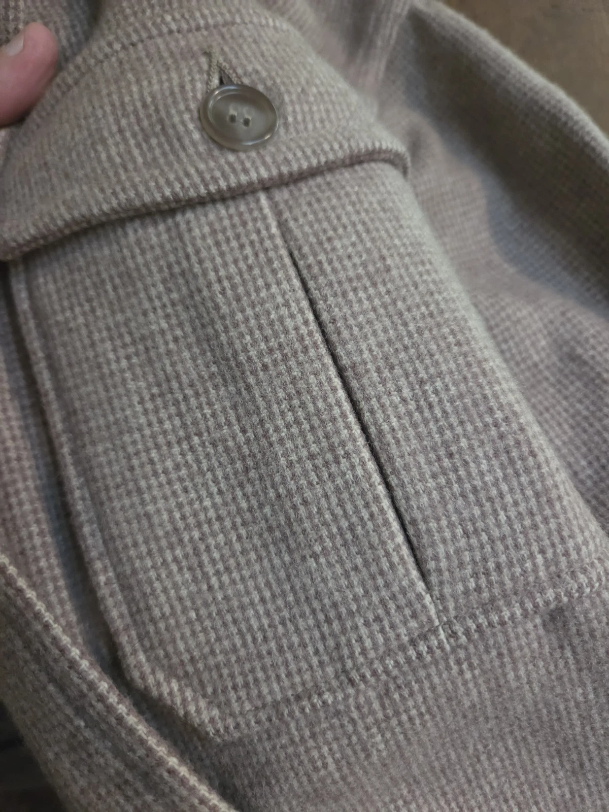 VINTAGE 50s Woolrich Mackinaw Cruiser Shacket Jacket Herringbone Wool USA Mens M - product detail image 3