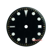 29mm Sterile Enamel Dial Black Bay Style Watch Parts Mod ETA2824 Miyota82