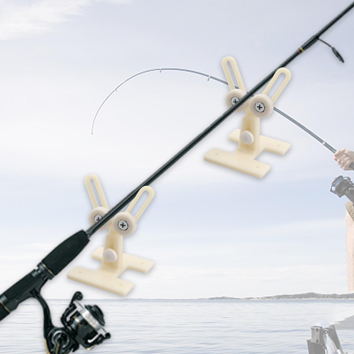 Pieces Fishing Pole Support Stand Drying DIY Base Rod Building