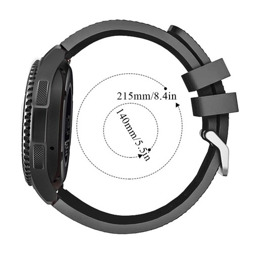 For Samsung Galaxy Watch 4 3 Active Gear S3 Sports Silicone Band Strap 20/22mm ♬ - Picture 9 of 30