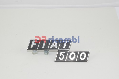 Badge Emblème Autocollant FIAT 500/500X/Bravo - Rouge, 85 Mm - Remplacement Avant/arrière
