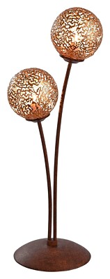 Paul Neuhaus Greta Tischlampe Tischleuchte Stahl Braun Goldgelb H 52 cm