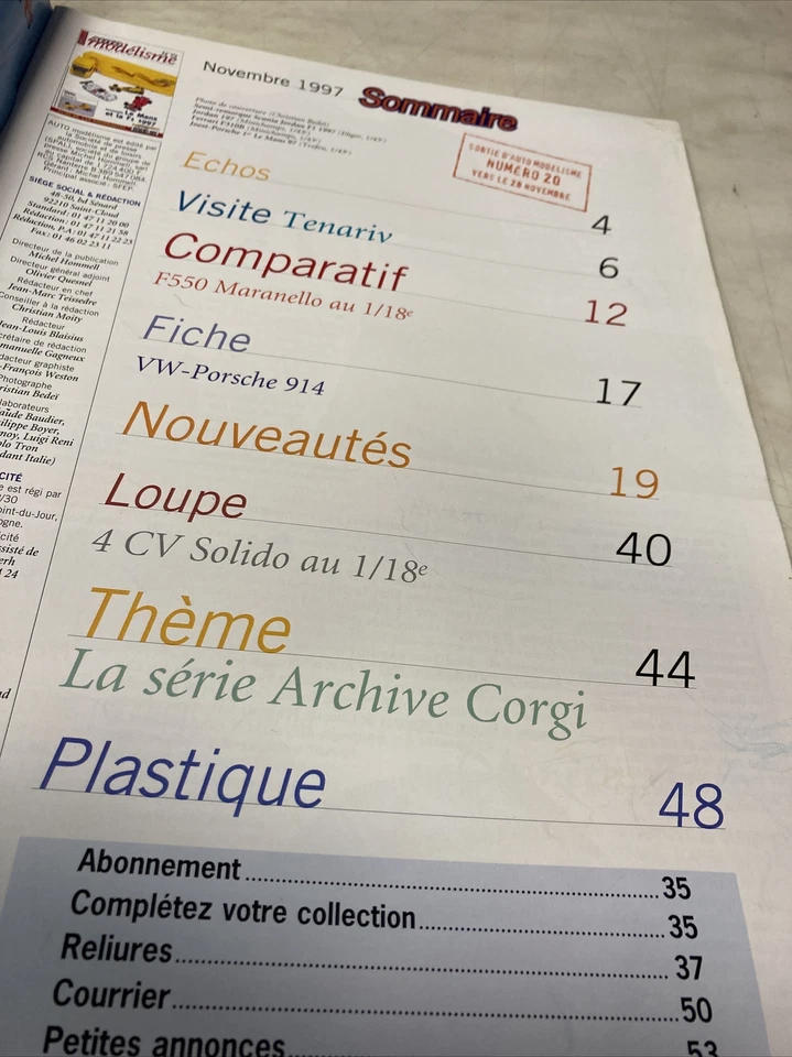 Modellismo Auto N° 19 Viste Tenariv F550 Manranello, Solido 4CV, Corgi Etc - Immagine 2 di 4